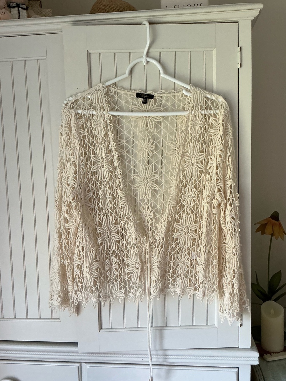 Fabulous Flower Crochet Layering Jacket / Top
